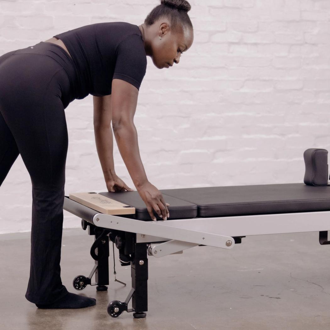Platform Extender for C-Series Pilates Reformers hands on