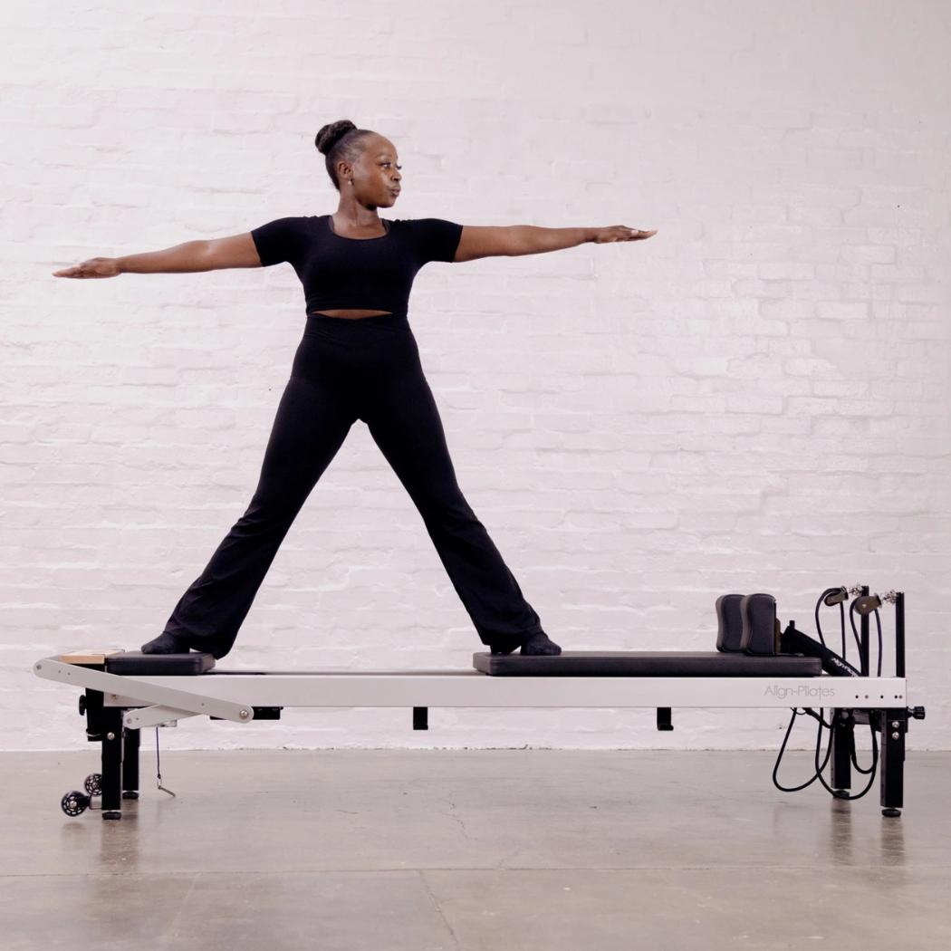 Platform Extender for C-Series Pilates Reformers installed
